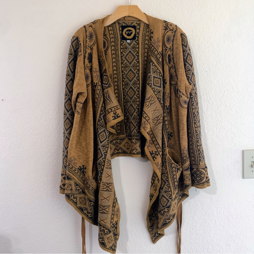 Johnny Was Biya // Embroidered Wrap Cardigan